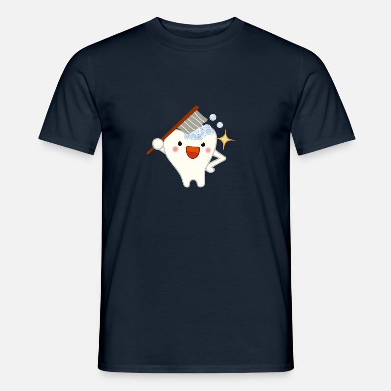 ZÄHNCHEN - Männer T-Shirt - Navy