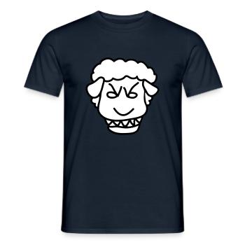 Méchant mouton BD Dents - T-shirt homme - marine - Devant - AI Model Male 178 light (178cm)