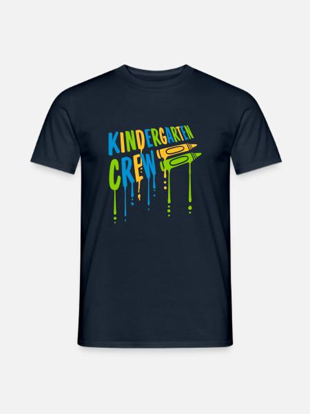 Friends Kindergarten Crew Crayons - Men's T-Shirt - navy