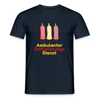 Ambulanter Deflorierungs Dienst - Männer T-Shirt - Navy - Vorne - AI Model Male 178 light (178cm)