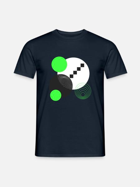 Abstraktes Grün - Männer T-Shirt - Navy