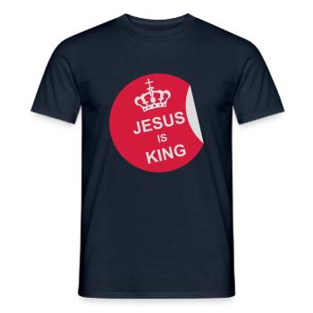 Citation de Jésus est roi - T-shirt homme - marine - Devant - AI Model Male 178 light (178cm)