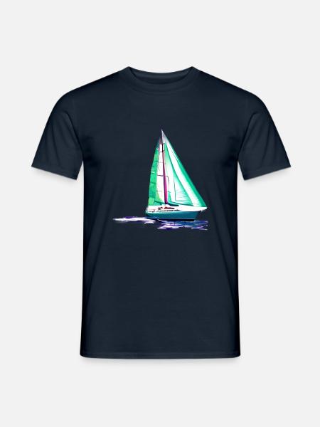 Segelschiff Segeln Segelsport Segelboot Segler - Männer T-Shirt - Navy