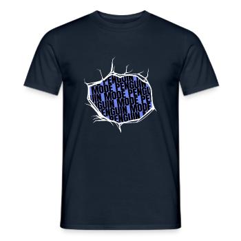 king penguin adorable christmas cute penguin geek - Männer T-Shirt - Navy - Vorne - AI Model Male 178 light (178cm)