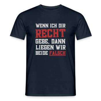 Wenn ich dir recht gebe - Männer T-Shirt - Navy - Vorne - AI Model Male 178 light (178cm)