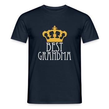 Meilleure grand-mère grand-mère grand-mère couronne reine amour - T-shirt homme - marine - Devant - AI Model Male 178 light (178cm)