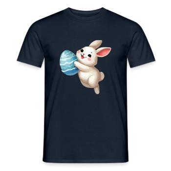 bunny rabbit easter bunny - Men's T-Shirt - navy - Front - AI Model Male 178 light (178cm)