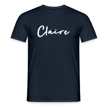Claire - T-shirt homme - marine - Devant - AI Model Male 178 light (178cm)