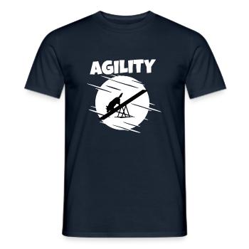 Agility Hundesport - Männer T-Shirt - Navy - Vorne - AI Model Male 178 light (178cm)