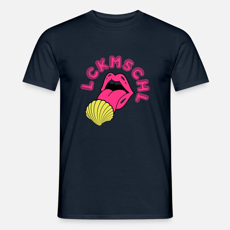 LCKMSCHL big lick - Männer T-Shirt - Navy