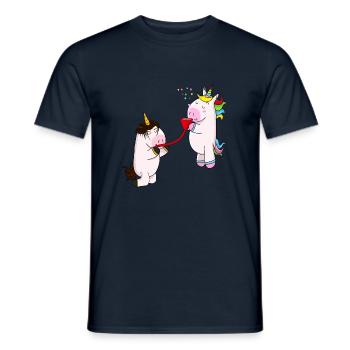 Unicorn funnels drink alcohol drink drunk - Men's T-Shirt - navy - Front - AI Model Male 178 light (178cm)