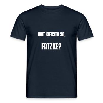 Wat kiekstn so, Fatzke? Berlinerisch Shirt - Männer T-Shirt - Navy - Vorne - AI Model Male 178 light (178cm)
