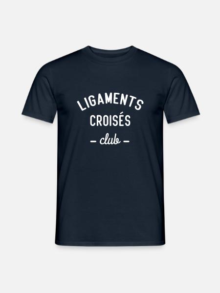 Tee shirt humour ligaments croisés club sport - T-shirt homme - marine