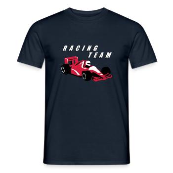 rennfahrer_d_3c - Männer T-Shirt - Navy - Vorne - AI Model Male 178 light (178cm)