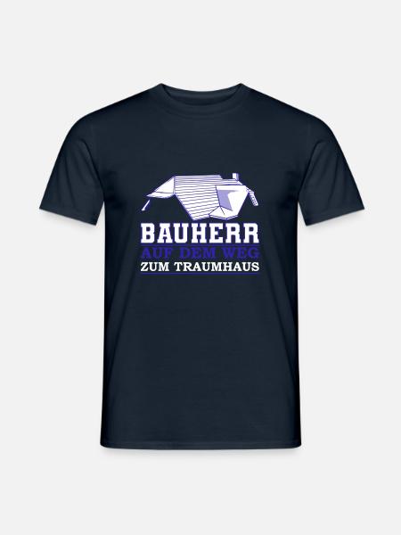 Bauherr auf dem Weg Zum Traumhaus - Männer T-Shirt - Navy