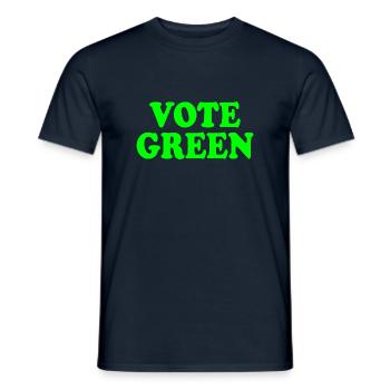 Vote green - Männer T-Shirt - Navy - Vorne - AI Model Male 178 light (178cm)