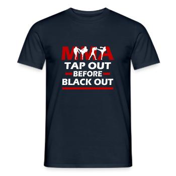 MMA Mixed Martial Arts - Männer T-Shirt - Navy - Vorne - AI Model Male 178 light (178cm)