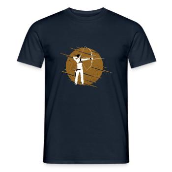 Bogenschütze - Männer T-Shirt - Navy - Vorne - AI Model Male 178 light (178cm)