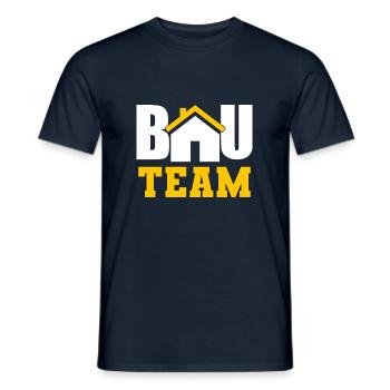 Bau Team Baustelle Bauarbeiter Hausbau - Männer T-Shirt - Navy - Vorne - AI Model Male 178 light (178cm)
