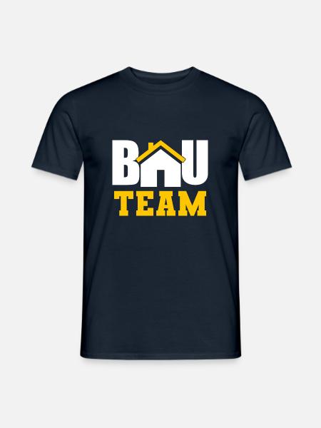 Bau Team Baustelle Bauarbeiter Hausbau - Männer T-Shirt - Navy