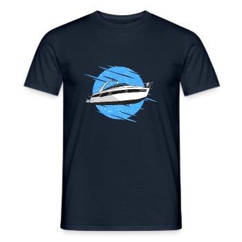 Motorboot - Männer T-Shirt - Navy - Vorne - AI Model Male 178 light (178cm)