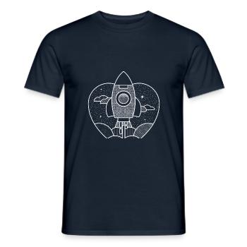 Space Lover - T-shirt homme - marine - Devant - AI Model Male 178 light (178cm)