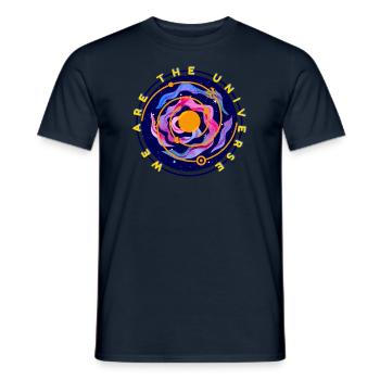 We are the universe - Men's T-Shirt - navy - Front - AI Model Male 178 light (178cm)