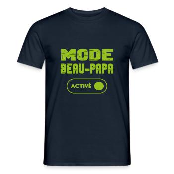 Mode beau-papa activé - T-shirt homme - marine - Devant - AI Model Male 178 light (178cm)