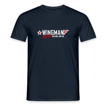 WINGMAN One Man. One Job. Official. Star Fun Funny - Men's T-Shirt - navy - Front - AI Model Male 178 light (178cm)