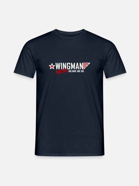WINGMAN One Man. One Job. Official. Star Fun Funny - Men's T-Shirt - navy
