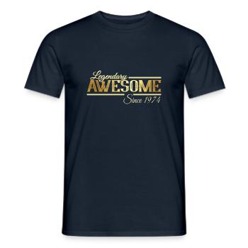 Jahrgang 1974 Awesome Geburtstag Sprüche - Männer T-Shirt - Navy - Vorne - AI Model Male 178 light (178cm)