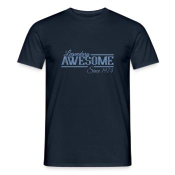 Jahrgang 1974 Awesome Geburtstag Sprüche - Männer T-Shirt - Navy - Vorne - AI Model Male 178 light (178cm)
