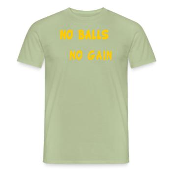Courage humour - T-shirt homme - vert sauge - Devant - AI Model Male 178 light (178cm)