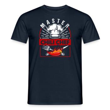 Master Chili Chef Cooking Kitchen Gift - Men's T-Shirt - navy - Front - AI Model Male 178 light (178cm)