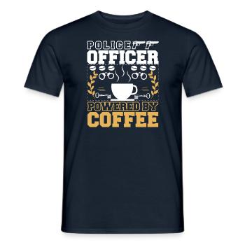 Policier policier chargé de l’application de la loi - T-shirt homme - marine - Devant - AI Model Male 178 light (178cm)