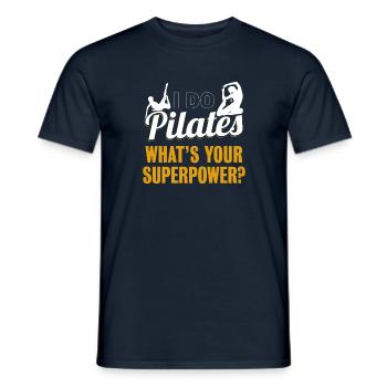 i Pilates Funny Pilates Exercise Workout Gift - T-shirt homme - marine - Devant - AI Model Male 178 light (178cm)
