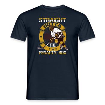 Straight Outta The Penalty Box Hockey Fan Gift - T-shirt homme - marine - Devant - AI Model Male 178 light (178cm)