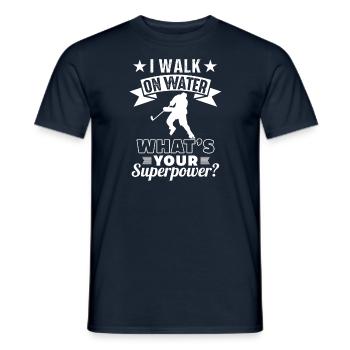 Ice Hockey Funny Quotes Player Fan Coach Gift - Men's T-Shirt - navy - Front - AI Model Male 178 light (178cm)
