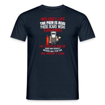 Je suis un soudeur, je peux tout souder - T-shirt homme - marine - Devant - AI Model Male 178 light (178cm)