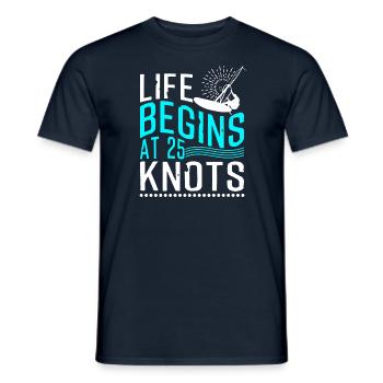 Windsurfing Life Begynder Ved 25 Knob Sjove - Mænd T-shirt - marineblå - Foran - AI Model Male 178 light (178cm)
