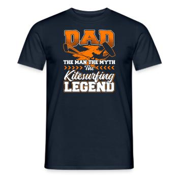 Dad The Man The Myth The Kitesurfing Legend - Men's T-Shirt - navy - Front - AI Model Male 178 light (178cm)