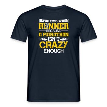 Ultra Marathon Runner Because A Marathon - Men's T-Shirt - navy - Front - AI Model Male 178 light (178cm)