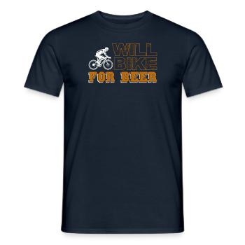 Fera du vélo pour les amateurs de vélo de bière - T-shirt homme - marine - Devant - AI Model Male 178 light (178cm)
