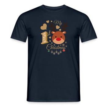 Le premier Noël de bébé - T-shirt homme - marine - Devant - AI Model Male 178 light (178cm)