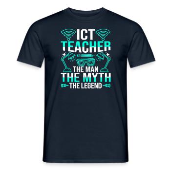 Enseignant TIC The Man The Myth The Legend - T-shirt homme - marine - Devant - AI Model Male 178 light (178cm)