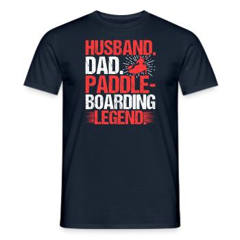 Husband Dad Paddle boarding Legend - Männer T-Shirt - Navy - Vorne - AI Model Male 178 light (178cm)