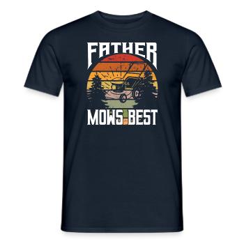 Father Mows Best - T-shirt homme - marine - Devant - AI Model Male 178 light (178cm)
