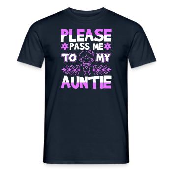 Please Pass Me To My Auntie - T-shirt homme - marine - Devant - AI Model Male 178 light (178cm)