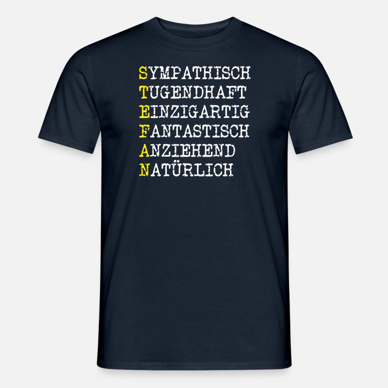 Positive Eigenschaften Stefan - Männer T-Shirt - Navy