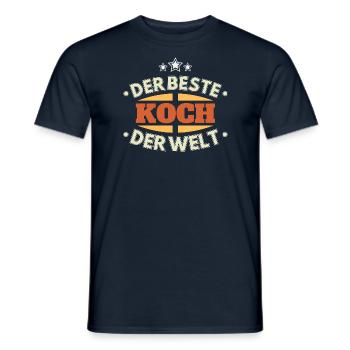 Der Beste Koch der Welt - Männer T-Shirt - Navy - Vorne - AI Model Male 178 light (178cm)